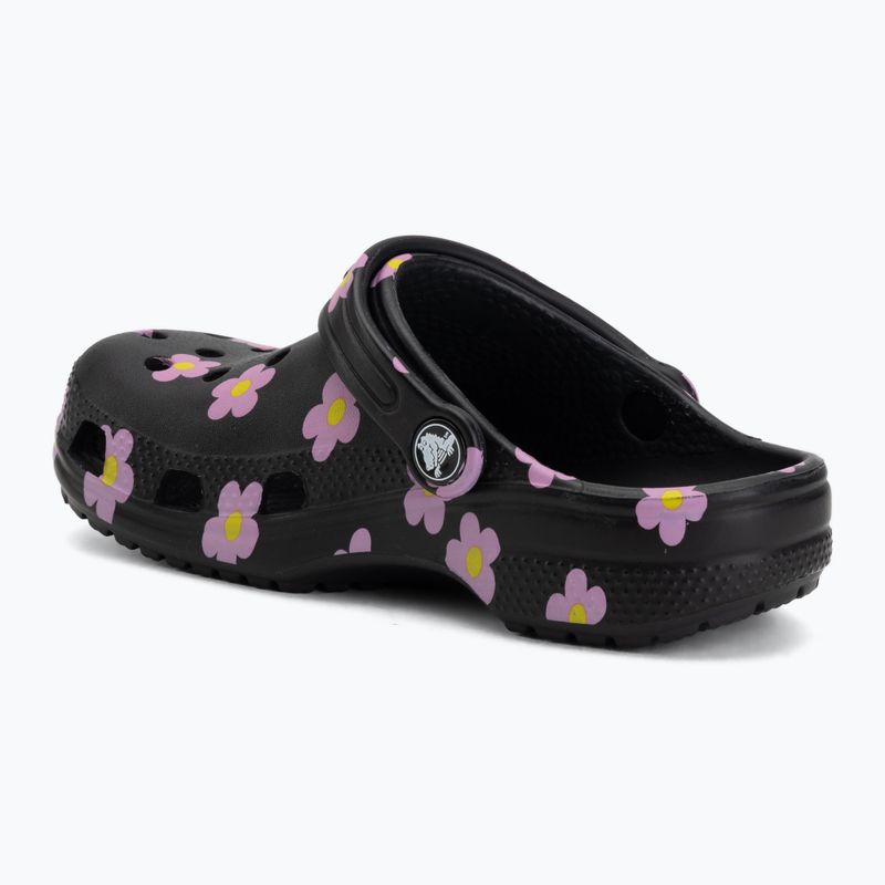 Children's slides Crocs Classic Flower black 4