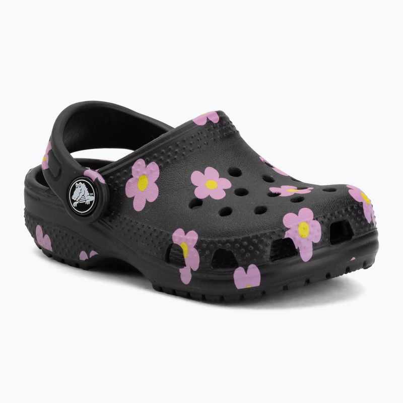 Children's slides Crocs Classic Flower 212671 black 2