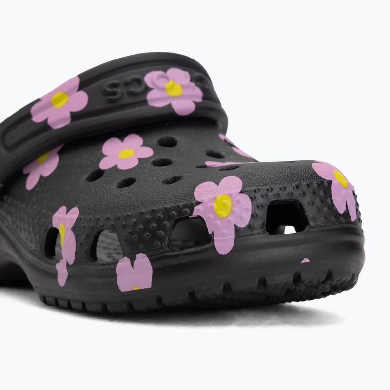 Children's slides Crocs Classic Flower 212671 black 8