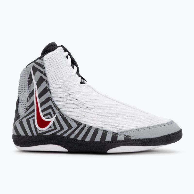 Nike Inflict 4 SE wrestling shoe white/university red/wolf grey/anthracite 2