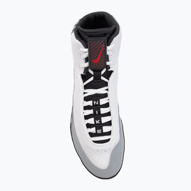 Nike Inflict 4 SE wrestling shoe white/university red/wolf grey/anthracite 5