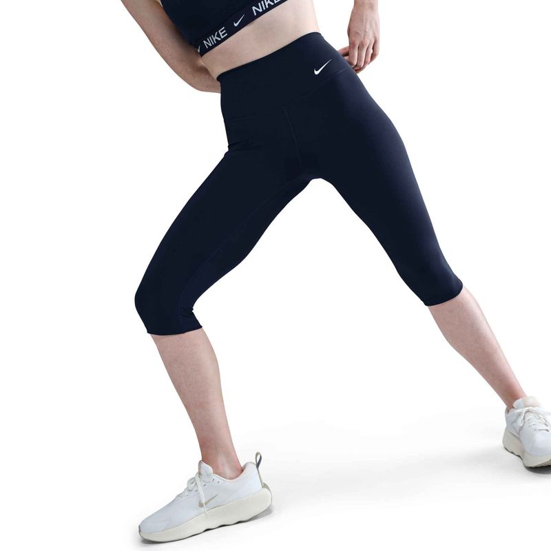 Women's leggings Nike One High Waisted Capri midnight navy/white 4
