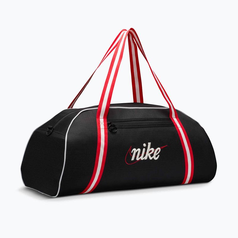 Women's gym bag Nike Gym Club Retro 24 l black/university red/sail 2