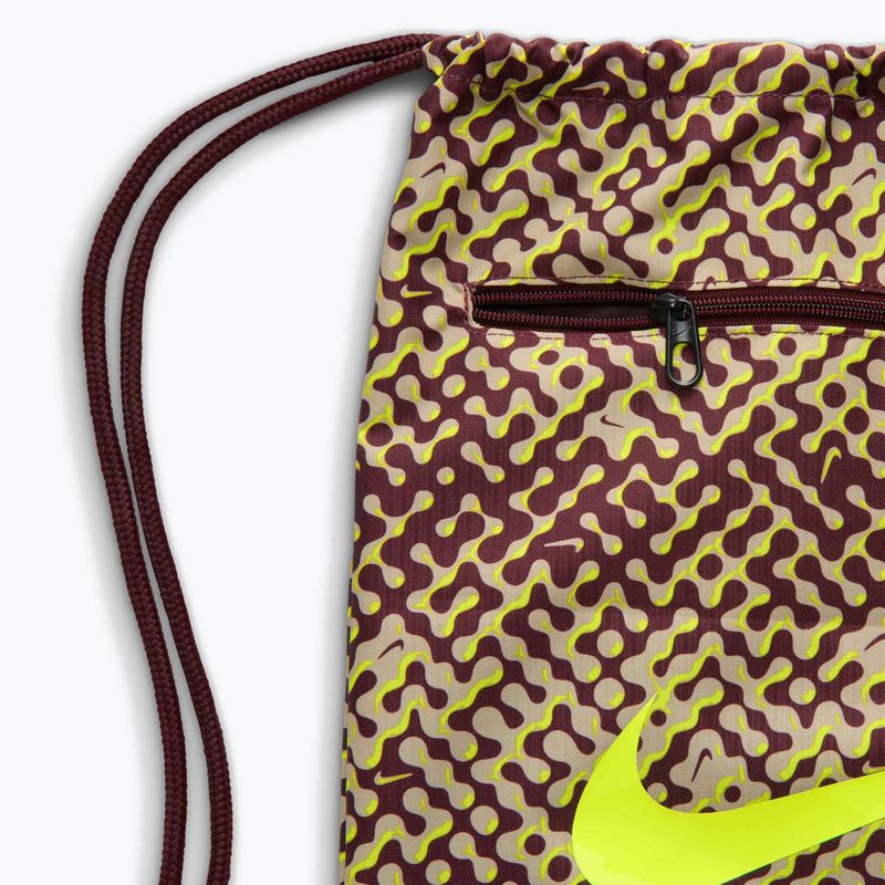 Bag Nike Brasilia 9.5 18 l burgundy crush/black/volt 4