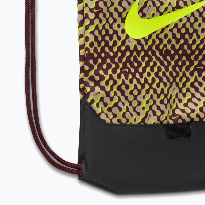 Bag Nike Brasilia 9.5 18 l burgundy crush/black/volt 5