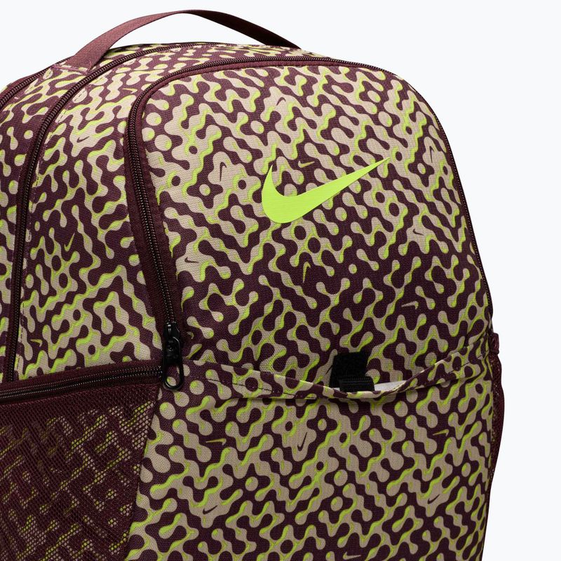 Training backpack Nike Brasilia 9.5 24 l burgundy crush/black/volt 4