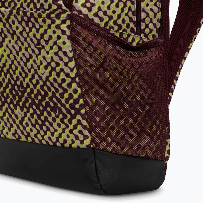 Training backpack Nike Brasilia 9.5 24 l burgundy crush/black/volt 7