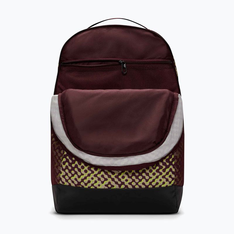 Training backpack Nike Brasilia 9.5 24 l burgundy crush/black/volt 8
