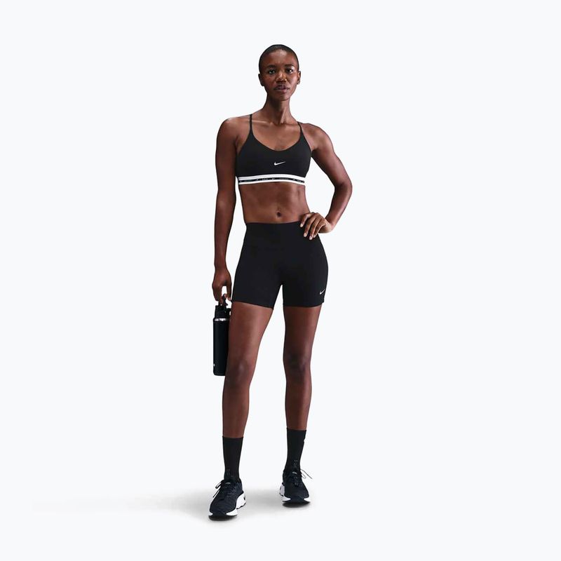 Women's shorts Nike One Dri-Fit Biker 5" black/white 2