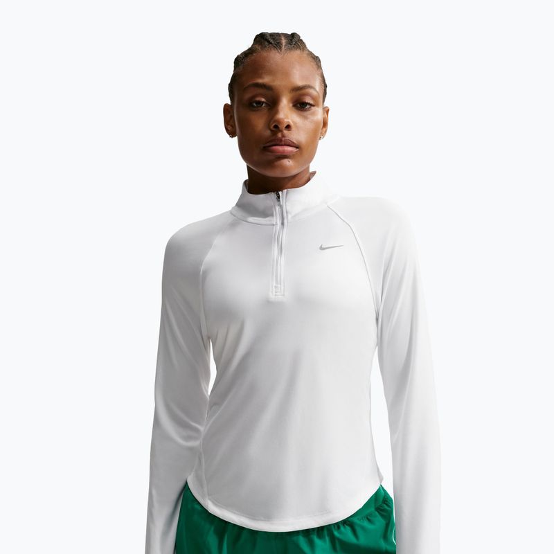 Women's running long sleeve Nike Tempo Swoosh Run Dri-Fit 1/4-Zip white/black