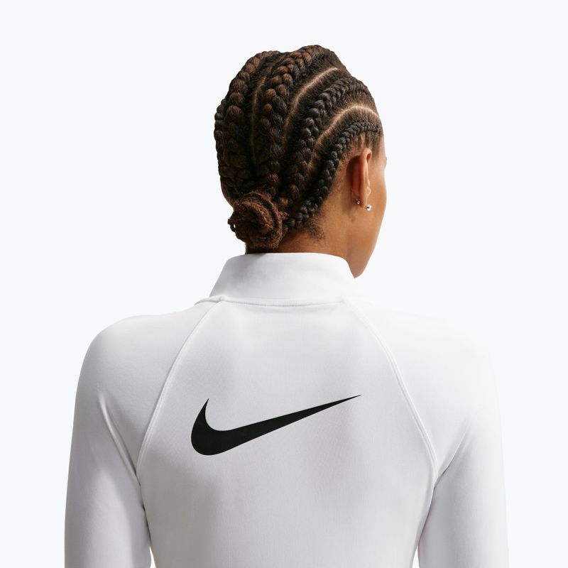 Women's running sweatshirt Nike Tempo Swoosh Run Dri-Fit 1/4-Zip white/black 4