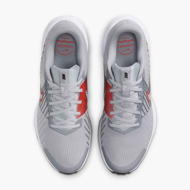 Men's running shoes Nike Run Defy wolf grey / bright crimson / black / white 7