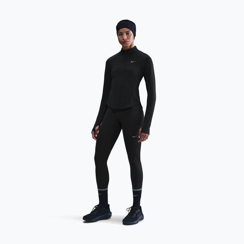 Women's running long sleeve Nike Tempo Swoosh Run Dri-Fit 1/4-Zip black/white 2