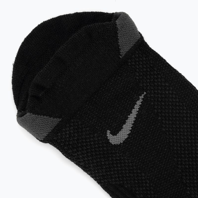 Socks Nike Running Lightweight No-Show black/dark smoke grey/smoke grey 3
