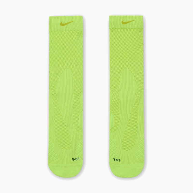 Socks Nike Running Lightweight Crew volt/bright cactus/black/bright cactus 2