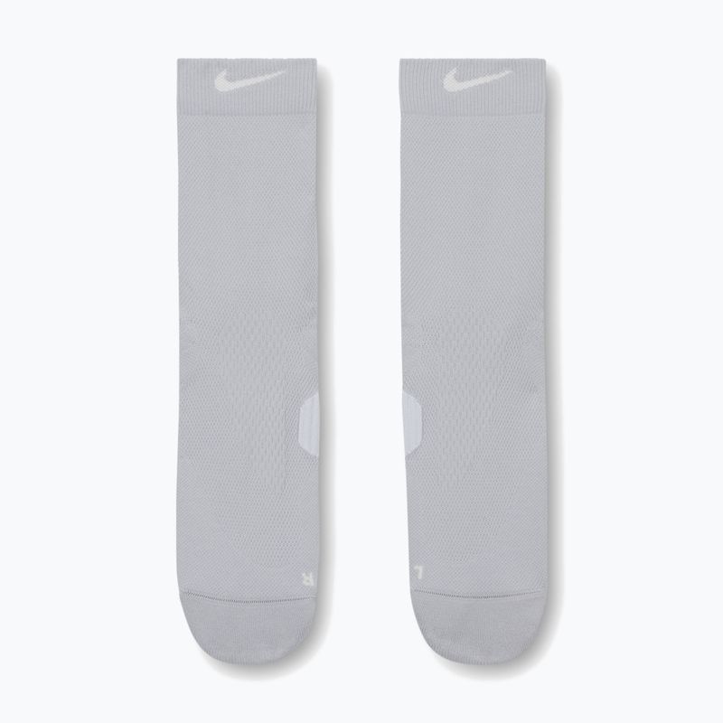 Socks Nike Running Midweight Crew light smoke grey/pure platinum/white 2