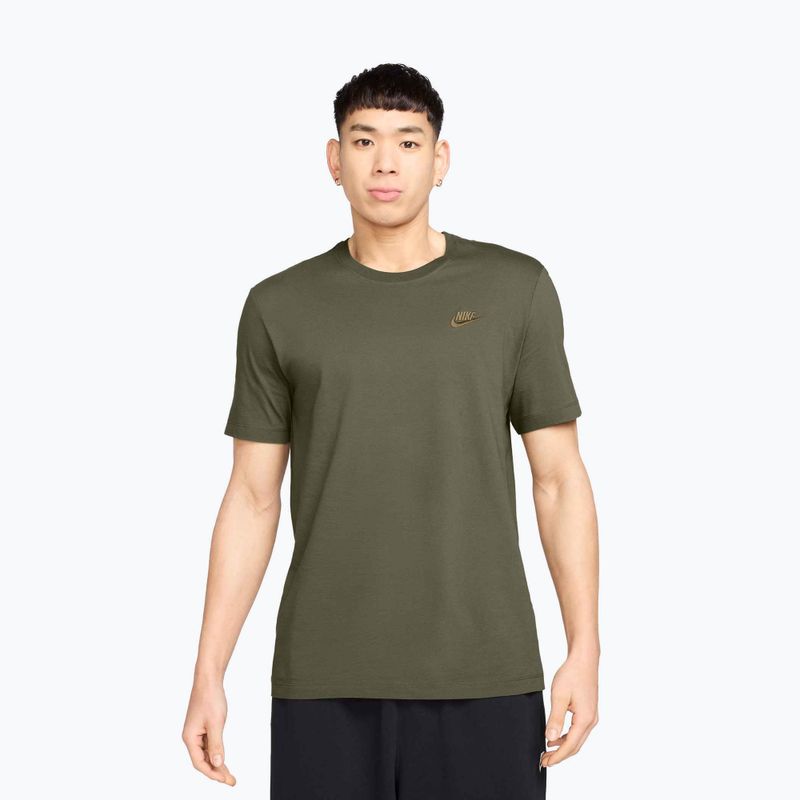 Men's T-shirt Nike Sportswear Club medium olive/parachute beige