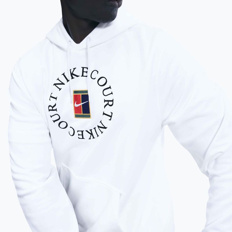 Men's tennis sweatshirt Nike Court Dri-Fit Heritage French Terry Hoodie white/black 6