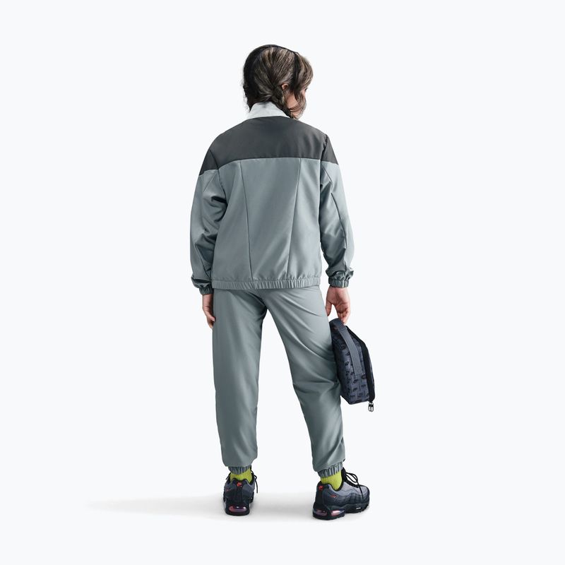 Children's tracksuit Nike Sportswear Woven smoke grey/light smoke grey/white 5
