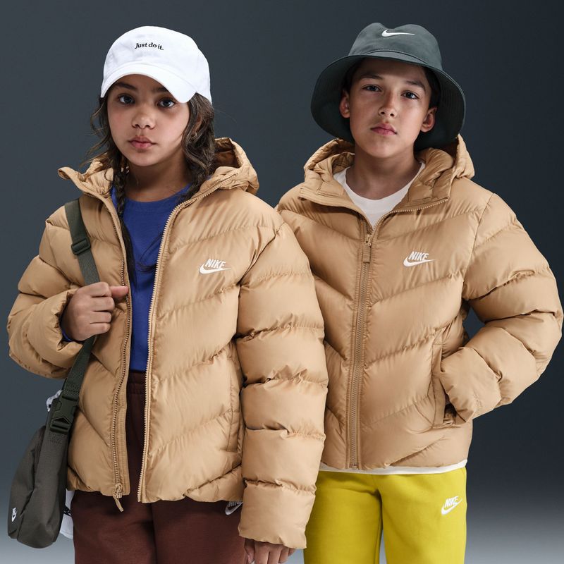 Children's insulated jacket Nike Sportswear All Day Play hemp/white 8