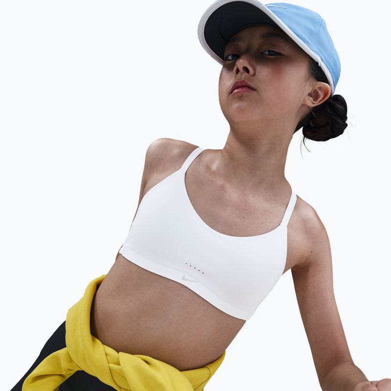Girl's bra Nike Alate White/Light Smoke Grey 5