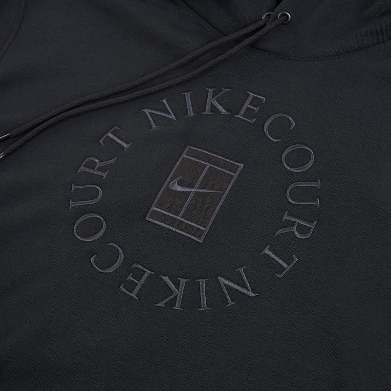 Men's tennis sweatshirt Nike Court Dri-Fit Heritage French Terry Hoodie black/anthracite 8