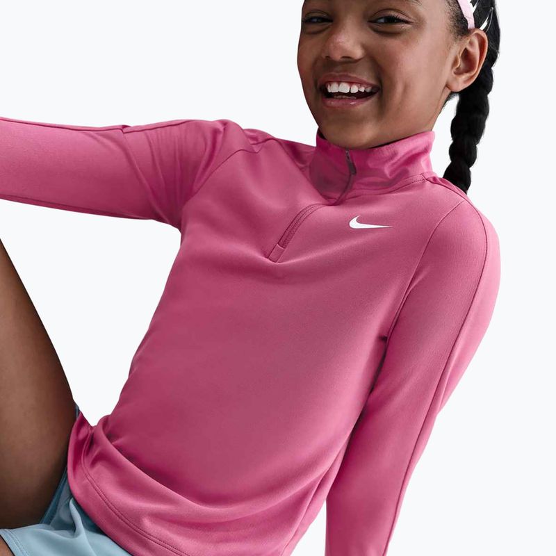 Children's training longsleeve Nike Dri-Fit 1/4 Zip sweet beet/white 6