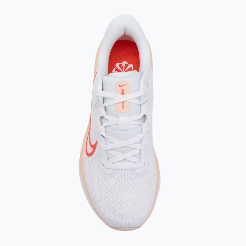 Women's running shoes Nike Quest 6 white / bright crimson / washed coral 5