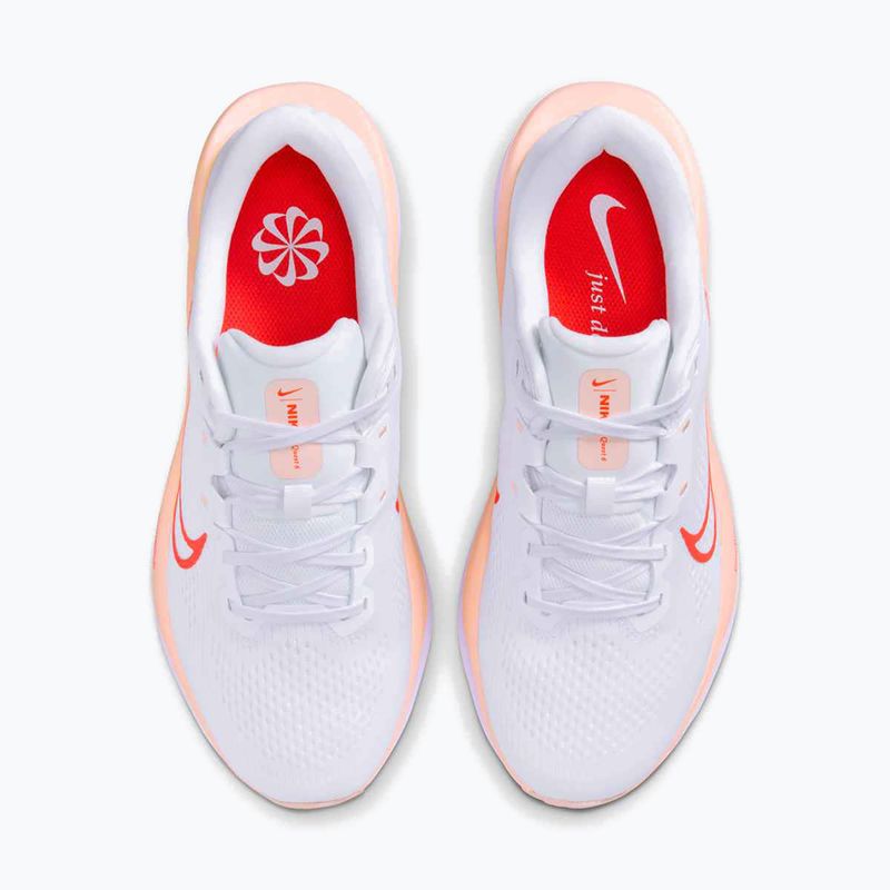 Nike Quest 6 women's running shoes white / bright crimson / washed coral 7