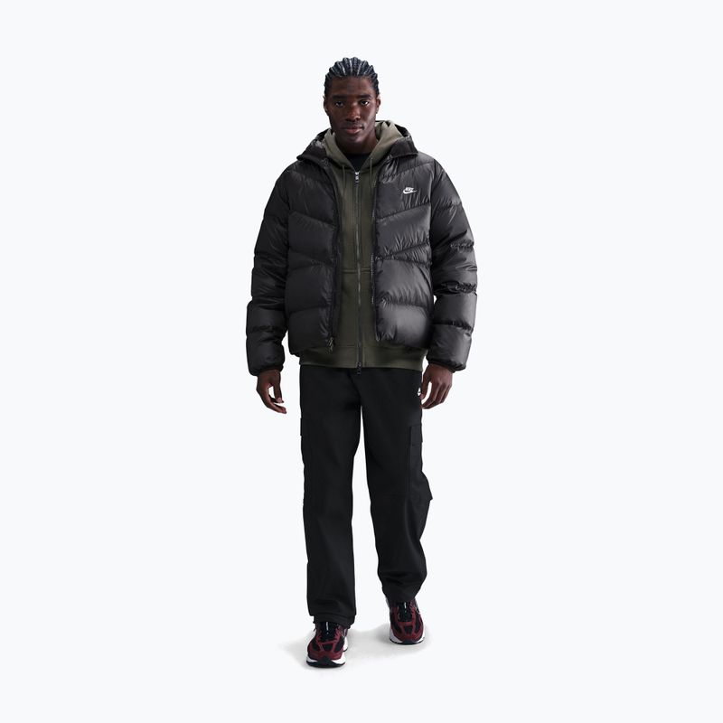Men's down jacket Nike Windrunner black/black/white 2