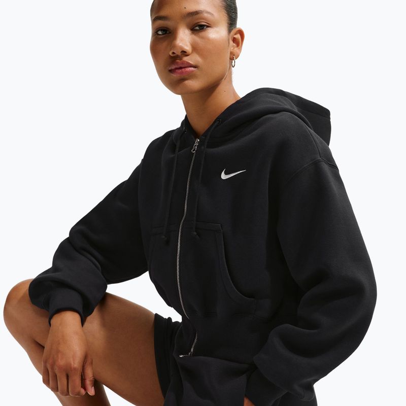 Women's sweatshirt  Nike Sportswear Phoenix Fleece Loose Full-Zip black/sail 4