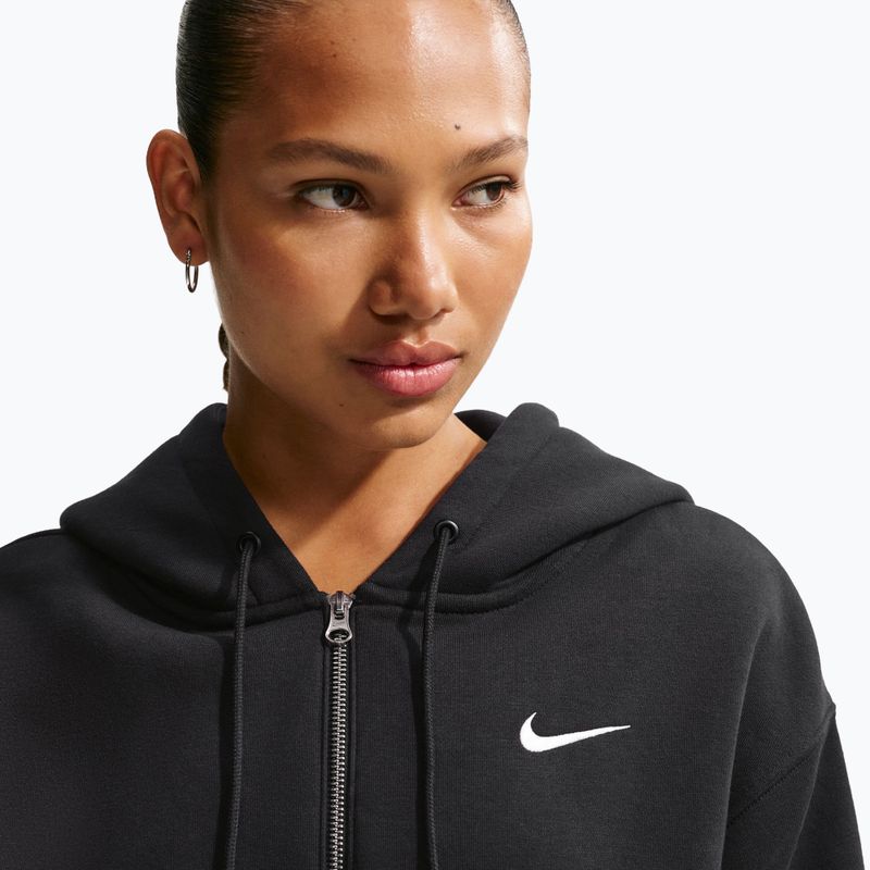 Women's sweatshirt  Nike Sportswear Phoenix Fleece Loose Full-Zip black/sail 5