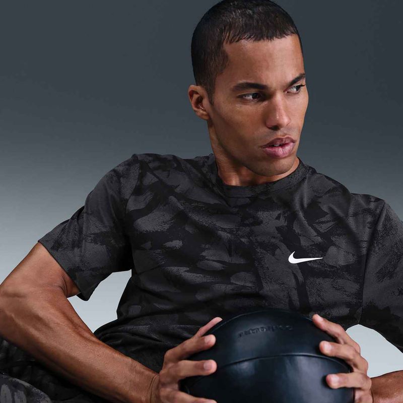 Men's T-shirt Nike Hyverse Dri-Fit UV anthracite/white 8