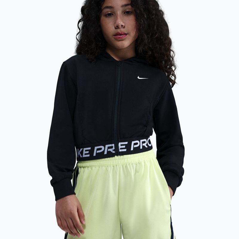 Children's sweatshirt Nike Pro Fleece black/black/black/white