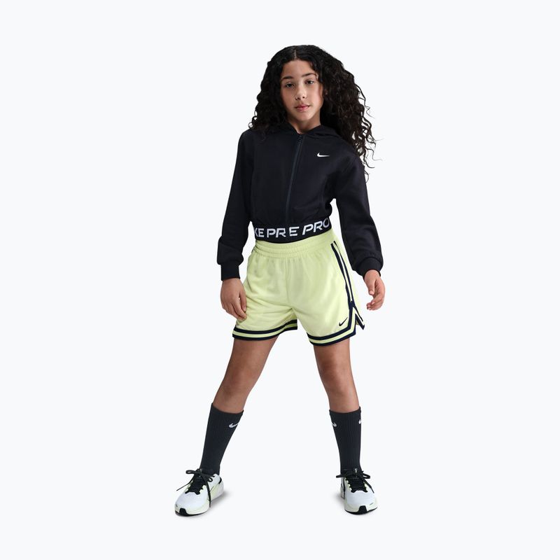 Children's sweatshirt Nike Pro Fleece black/black/black/white 2