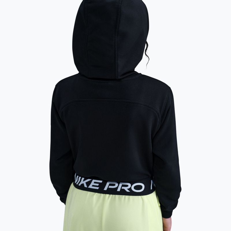 Children's sweatshirt Nike Pro Fleece black/black/black/white 4