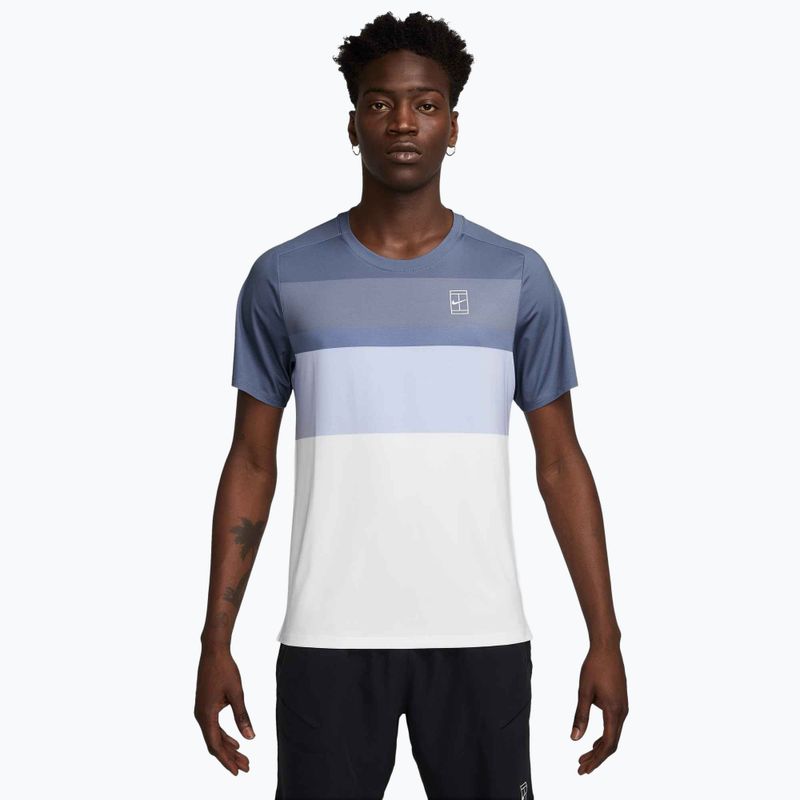 Men's Nike Court Dri-Fit Advantage world indigo / white tennis shirt