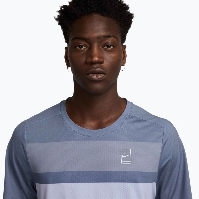 Men's Nike Court Dri-Fit Advantage world indigo / white tennis shirt 3