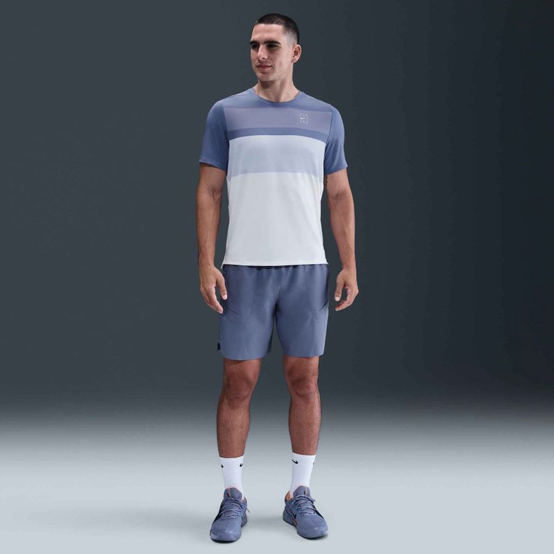 Men's Nike Court Dri-Fit Advantage world indigo / white tennis shirt 5