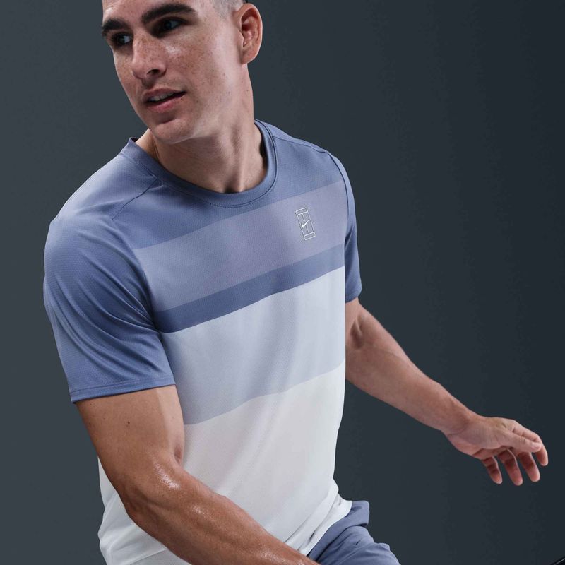 Men's Nike Court Dri-Fit Advantage world indigo / white tennis shirt 7