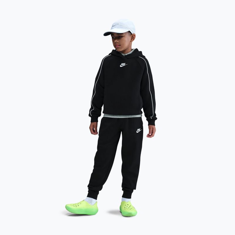 Children's tracksuit Nike Sportswear Club Fleece Hooded black/black/white/white 2