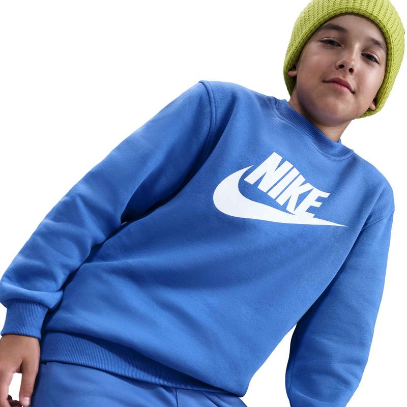 Children's sweatshirt Nike Sportswear Club Fleece comet blue/white 4