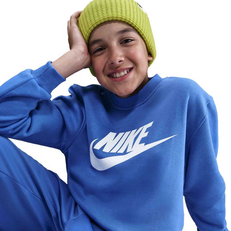Children's sweatshirt Nike Sportswear Club Fleece comet blue/white 6