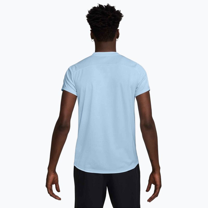 Men's Nike Court Dri-Fit Victory tennis shirt celestine blue / black 2