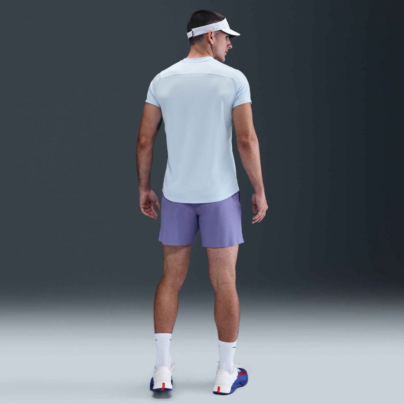 Men's Nike Court Dri-Fit Victory tennis shirt celestine blue / black 6