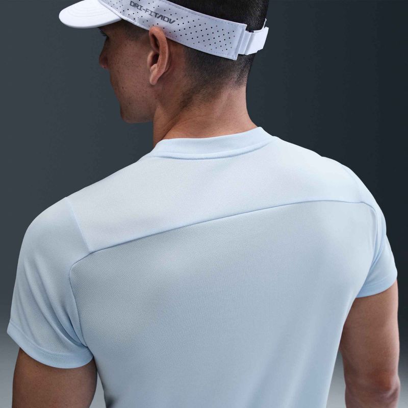 Men's Nike Court Dri-Fit Victory tennis shirt celestine blue / black 8