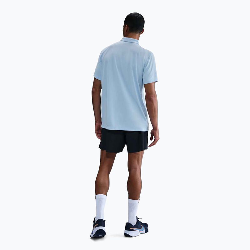 Men's tennis shirt Nike Court Dri-Fit Polo Solid celestine blue / black 3