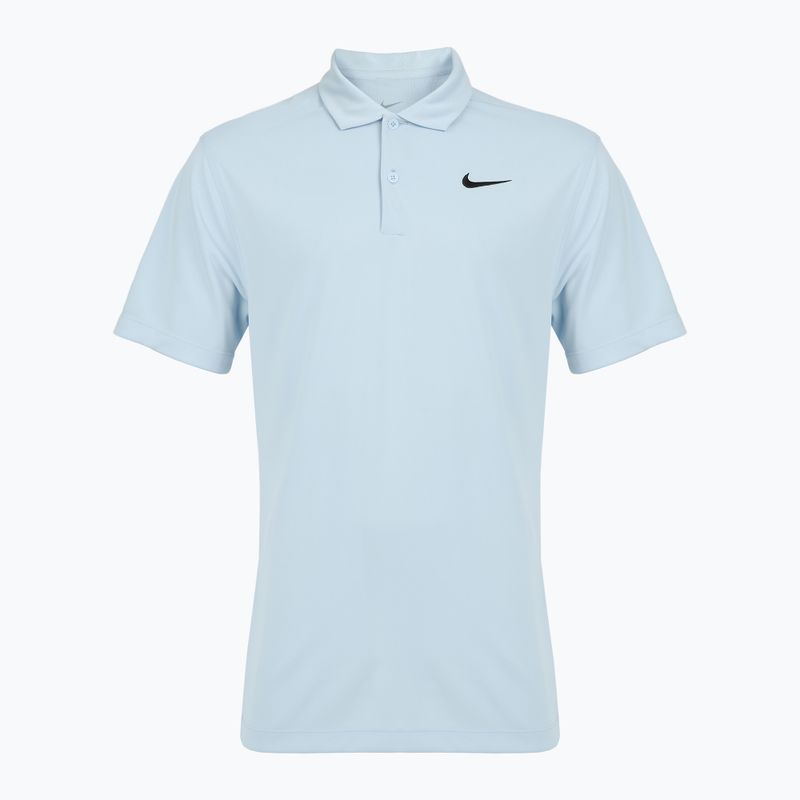 Men's tennis shirt Nike Court Dri-Fit Polo Solid celestine blue / black 7