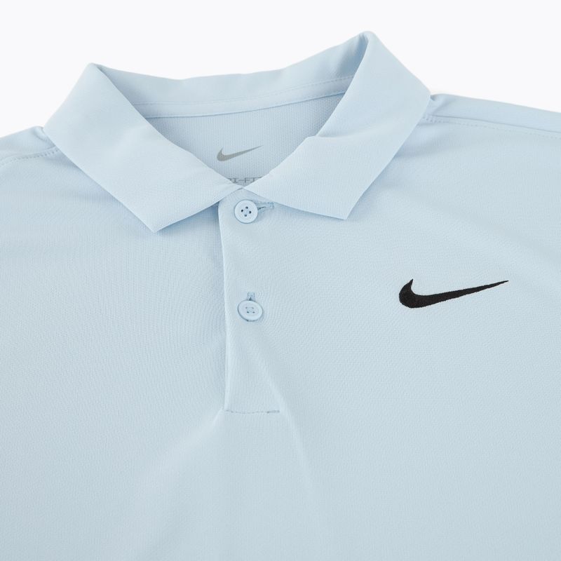 Men's tennis shirt Nike Court Dri-Fit Polo Solid celestine blue / black 9
