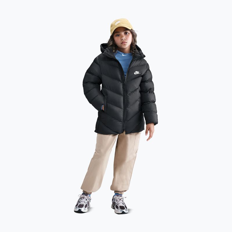Children's insulated jacket Nike Sportswear All Day Play black/white 3